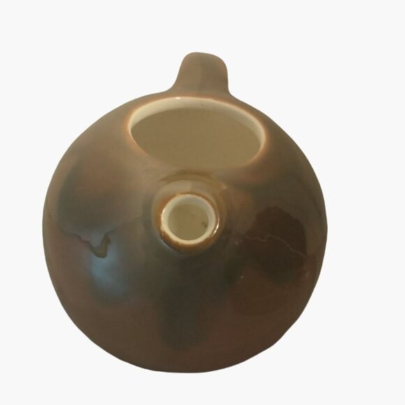 Vintage Brown Pitcher Jug  Mid Century Modern Ceramic Drip Glaze Vase Planter - Picture 4 of 8